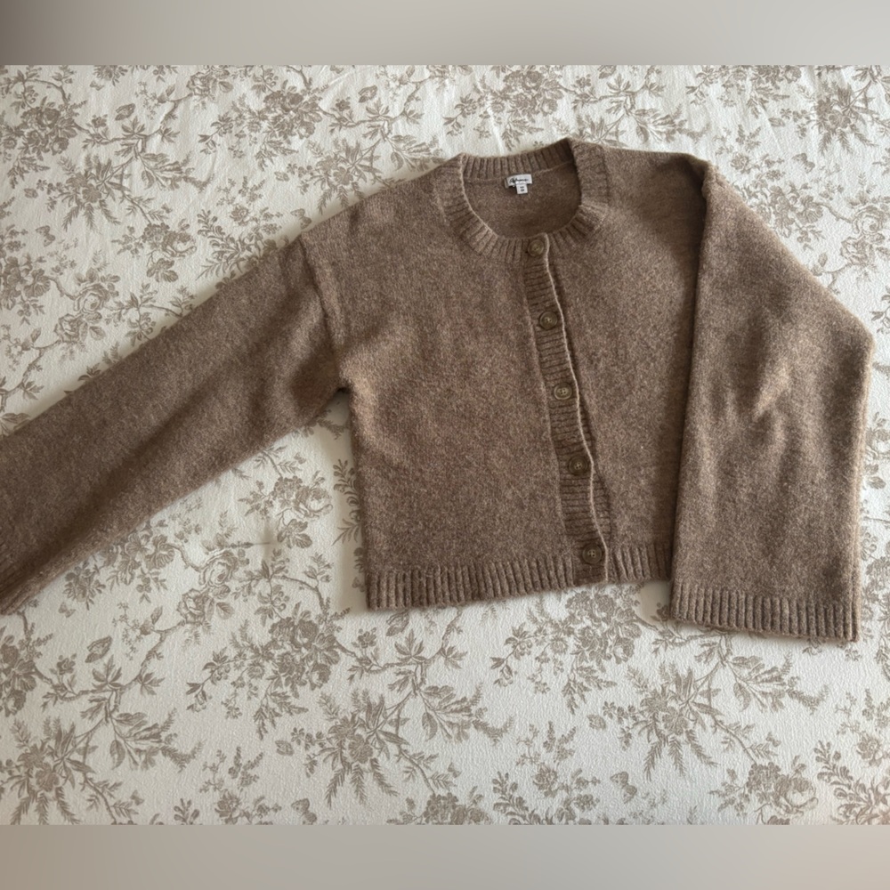 Brown Button-Up Cardigan